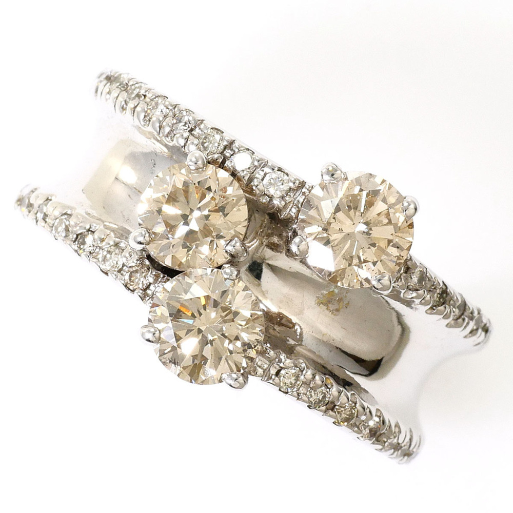 VINTAGE 18k Silver Diamond Ring